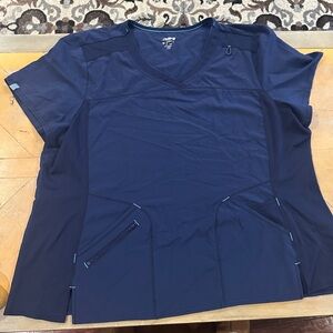 Scrubs Scrubstar Women's Fashion Performance Scrub Top Blue Size 3X